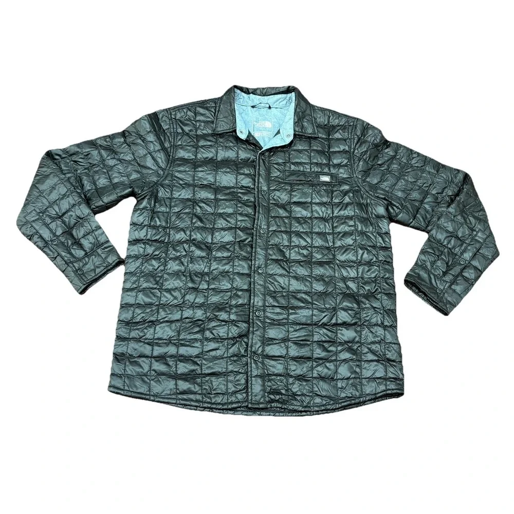 The North Face Reyes ThermoBall Insulated‎ Button Shirt Jacket Black Men L C916